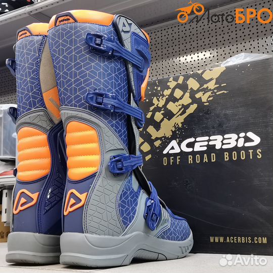 Мотоботы эндуро acerbis оранжевые / синие