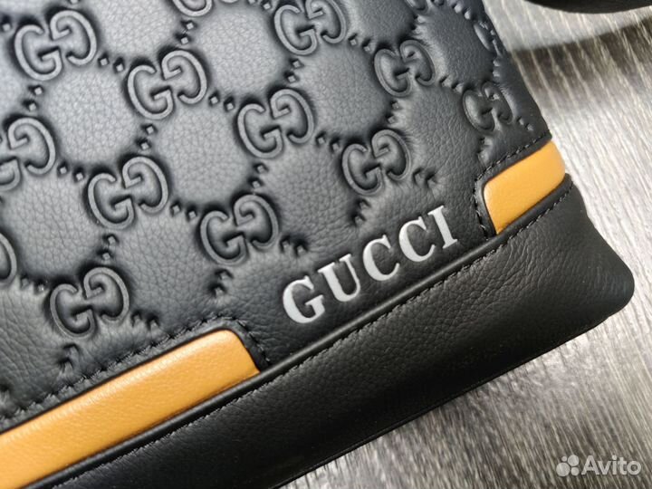 Мужская кожаная сумка Gucci