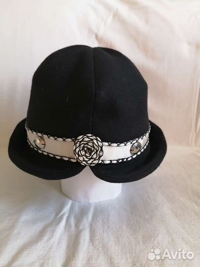 Шляпа женская с полями.Мягкий фетр