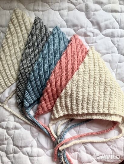 Шапочки для девочек и мальчиков 0-18 мес