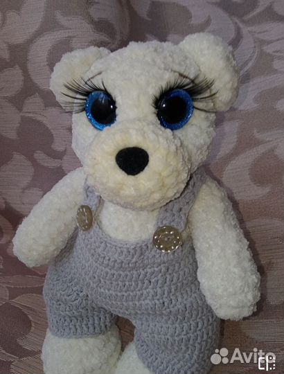 Игрушка вязаный плюшевый Медвежонок