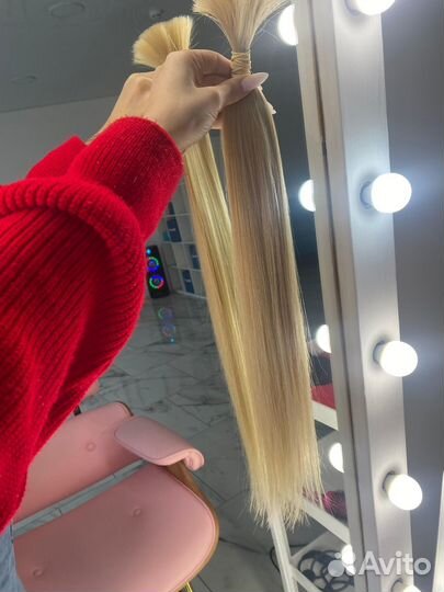 Волосы для наращивания 60 см блонд