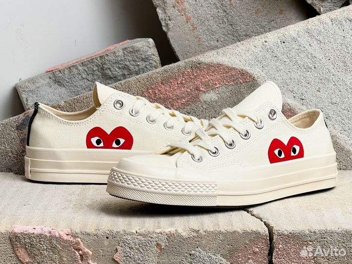 Converse Comme des Garcons Play White Low