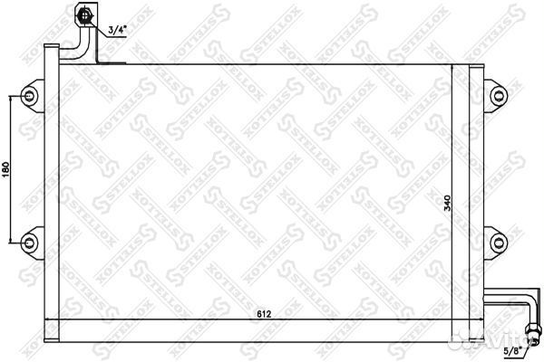 Радиатор кондиционера stellox, 1045161SX