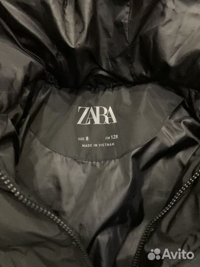 Пуховик Zara длинный детский 128