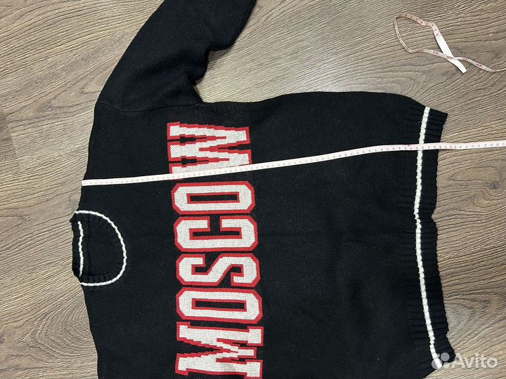 Свитер шерстяной оверсайз трикотаж с надписями