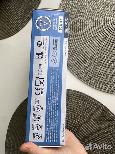 Перчатки медицинские нитриловые hydrex