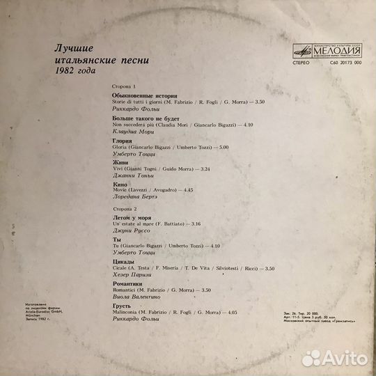 Italo-Hits, винил