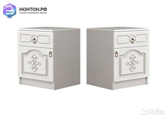 Комплект тумб Каролина белый глянец / белый