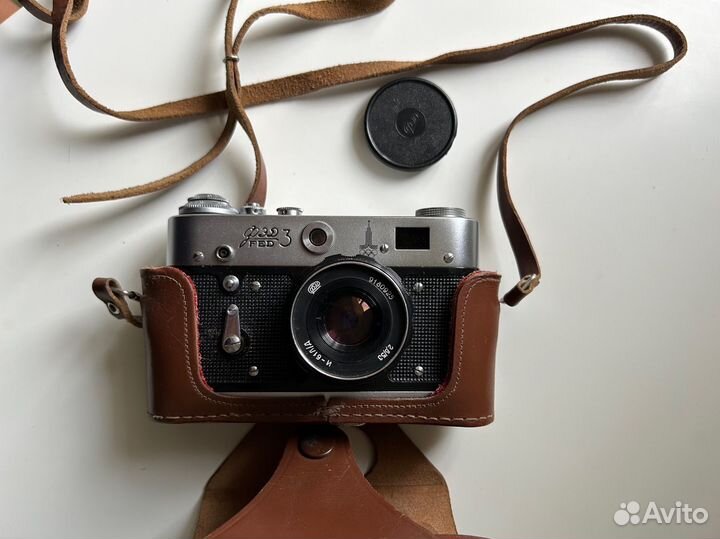 Плёночный фотоаппарат фэд-3 с чехлом и коробкой