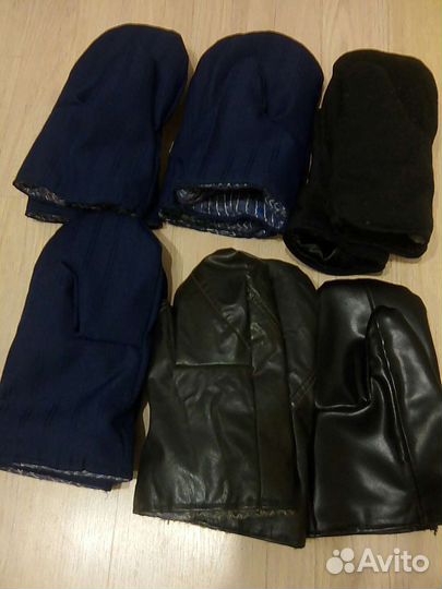 Варежки меховые,утепленные