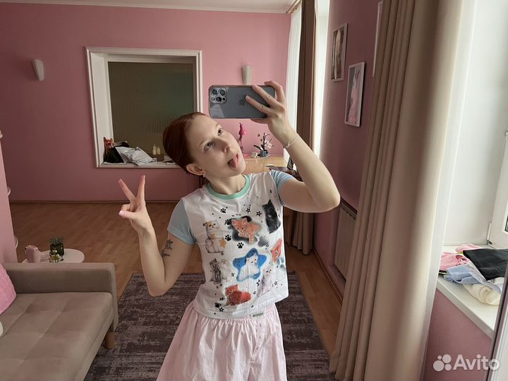 Топ с котиками