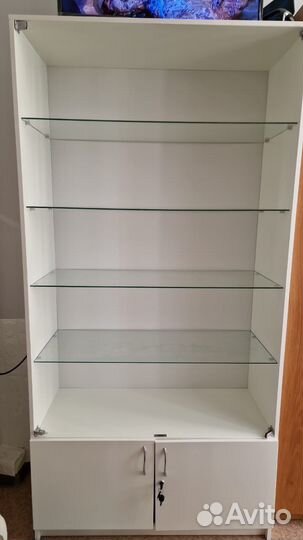 Стеллаж витрина стеклянный