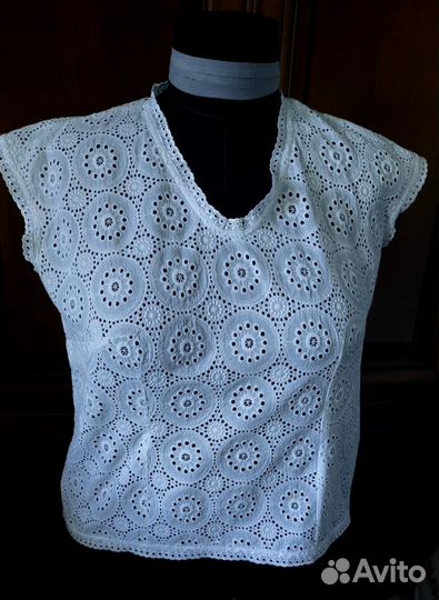 Блуза из хлопкового шитья 54-56