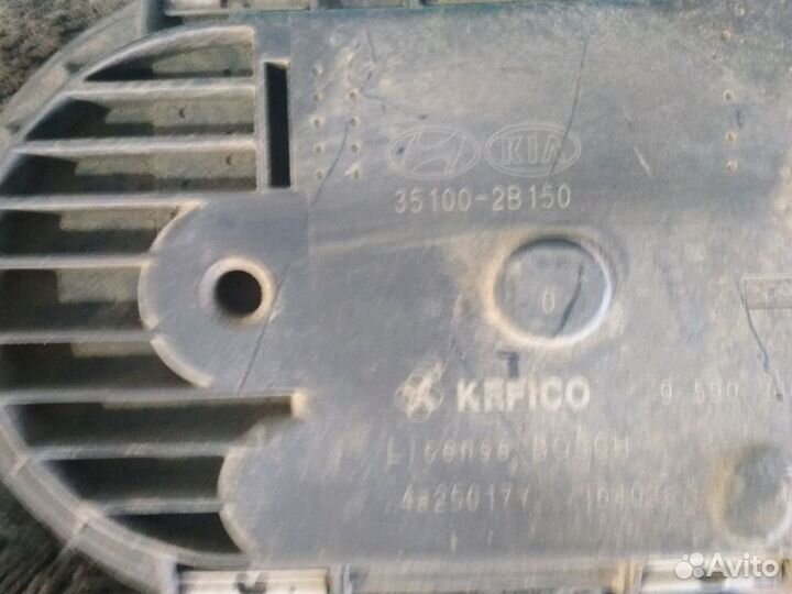 Дроссельная заслонка Hyundai Solaris 1 Kia Rio 3