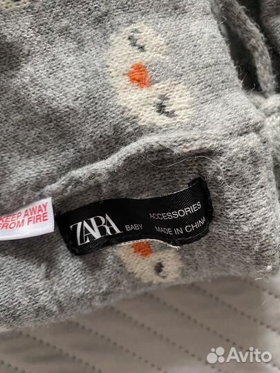 Шарф и шапка zara (3-4 года)