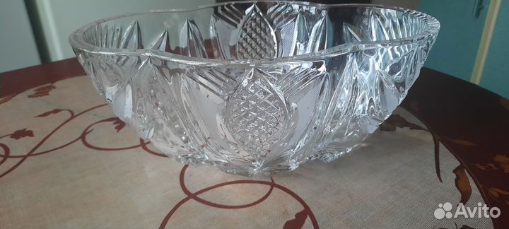 Хрустальная ваза салатник фруктовница времен СССР