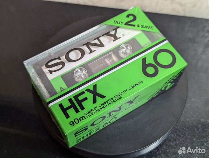Дуопак аудиокассет Sony HFX 60 (1978)