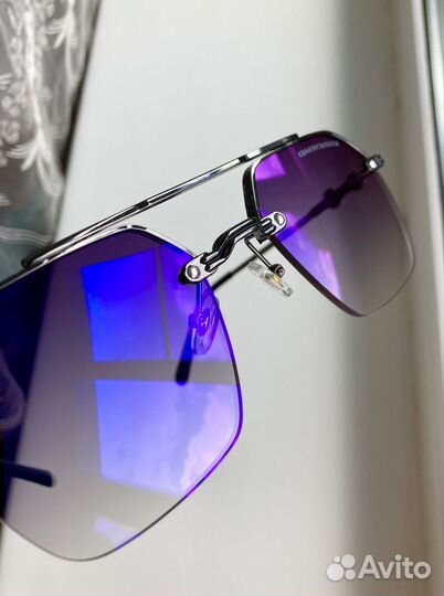 Очки Chrome Hearts металлические зеркально-цветные