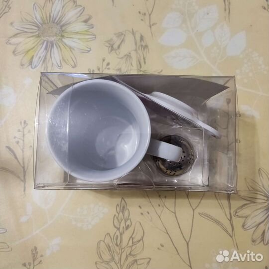 Набор: кружка+ситечко+подставка