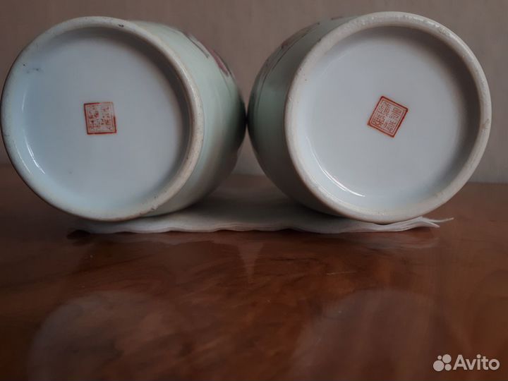Китайские парные вазы ручной работы