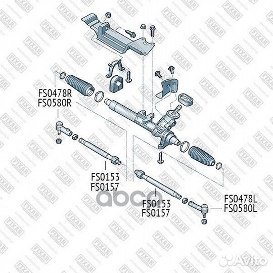 Наконечник рулевой тяги правый прав FS0478R