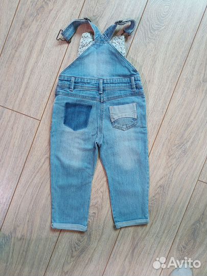 Джинсовый комбинезон 86 92