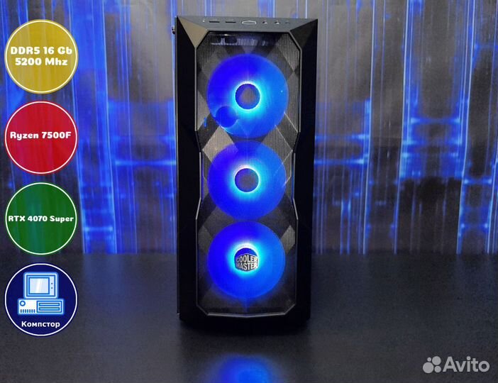Игровая станция AMD7500F-RTX4070SUP-16DDR5-AQT-A620