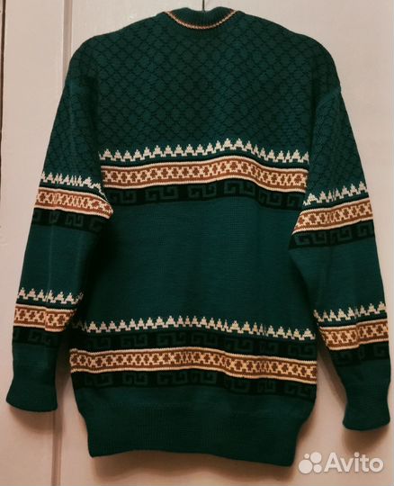 Винтажный свитер Boys Team оригинал 90-е зелёнка