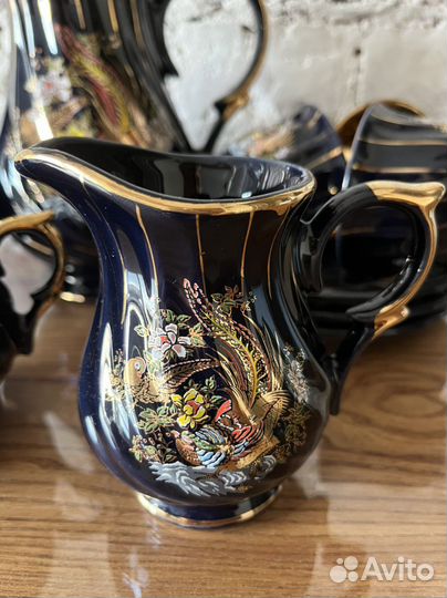 Сервиз кофейный кобальт золото