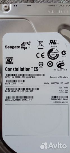 Жесткий диск Seagate Constellation ES ST31000524NS