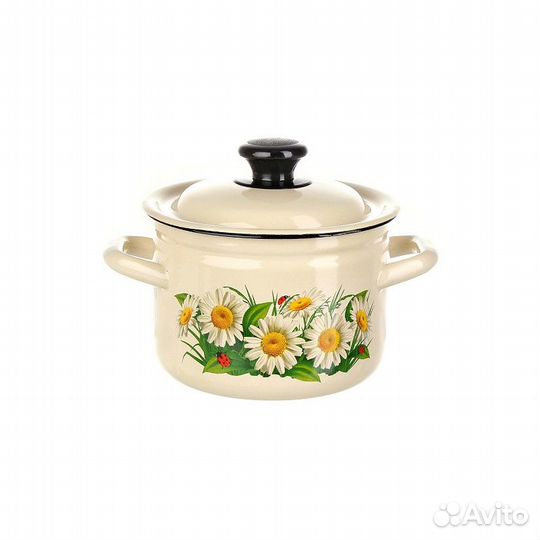 Кастрюля 4,0 л цил.борт слоновый