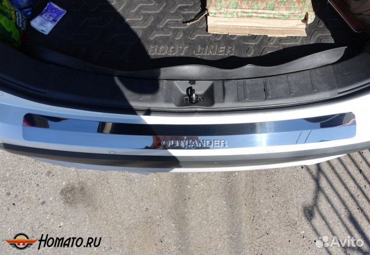 Накладка на задний бампер Митсубиси Аутлендер