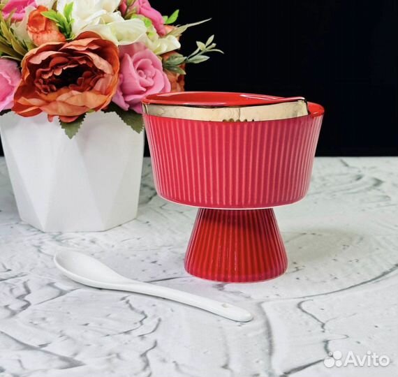 Набор 6креманок,6 ложек