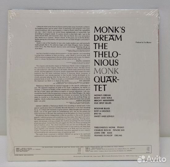 Jazz:Monk's Dream - The Thelonious Monk Quartet MT