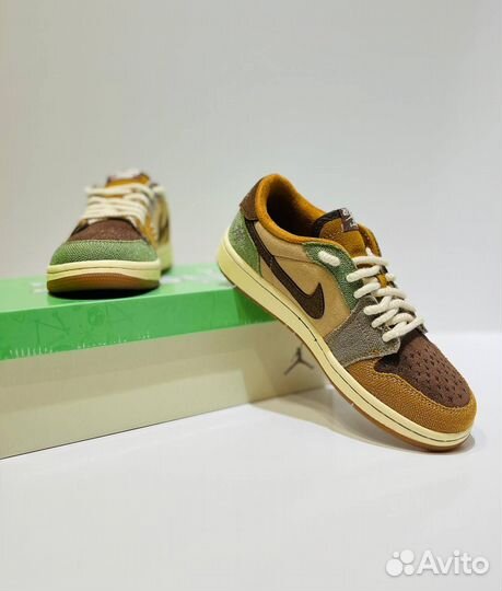 Кроссовки dunk LOW, крем, принт