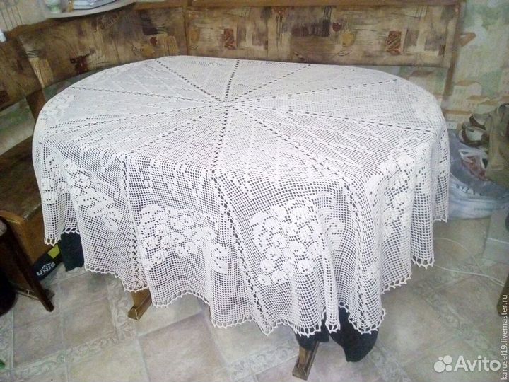 Скатерть ручная работа крючком