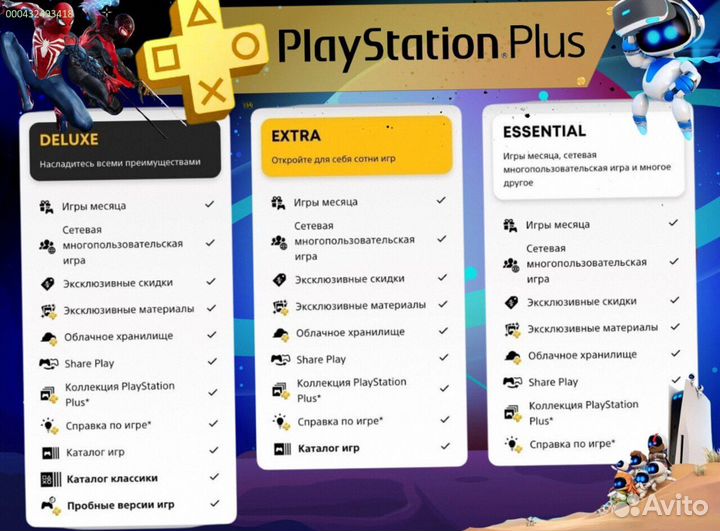 Подписка ps plus delux Украина ps5 ps4 (Арт.42388)