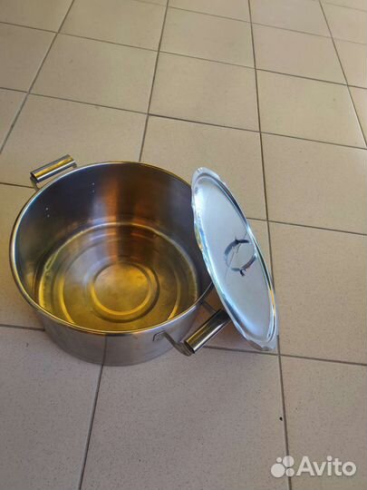 Кастрюля из нержавейки 25 литров прочная