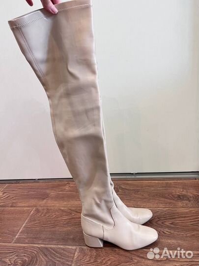 Ботфорты белые 38