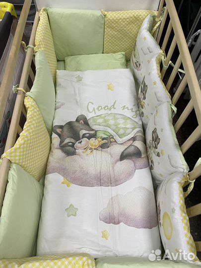 Комплект в кроватку для новорожденного 6 предметов