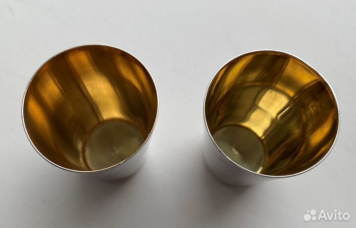 Серебряные стопки 2 штуки. Красивые