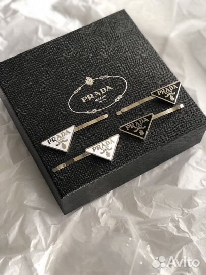 Невидимки Prada, комплект заколок