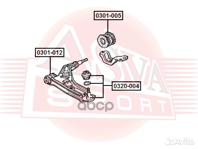 Honda step WGN RF3-RF8 2001-2005 0320-004 asva