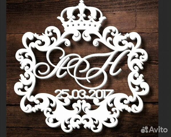 Монограмма на свадьбу / свадебный герб