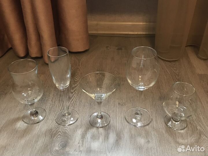 Бокалы,стаканы,фужеры,рюмки и другое
