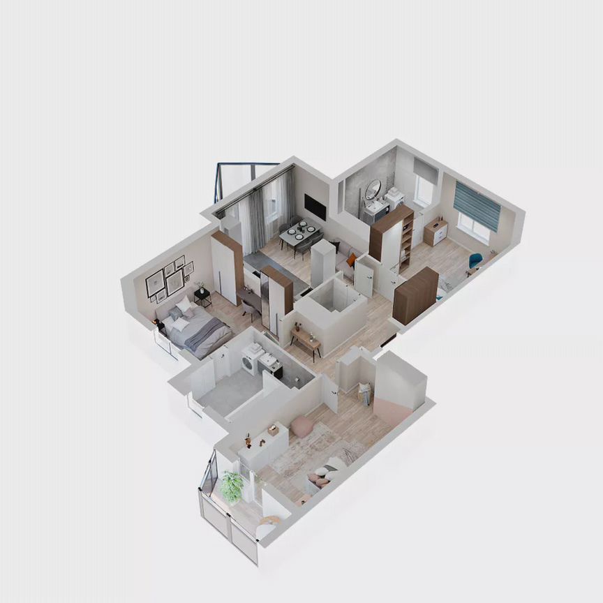 3-к. квартира, 84,5 м², 18/19 эт.