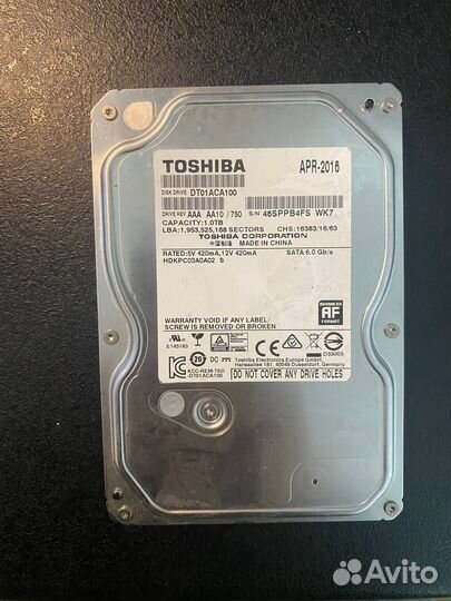 Жесткий диск hdd SATA 1tb