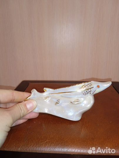 Статуэтка фарфор антиквариат щука гдр