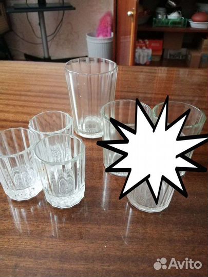 Граненые стаканы, рюмки